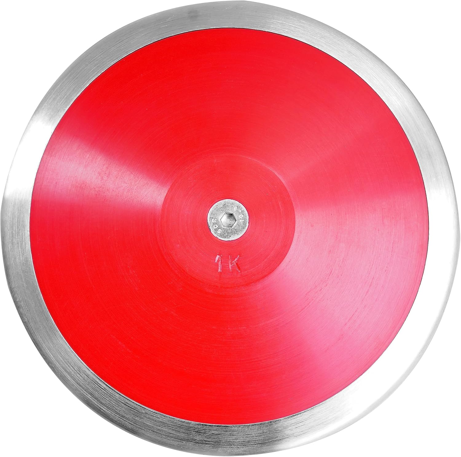 1 kg Training Discus -Slow Spin, Red Discus for Beginners - Throwing Discus for High School & College Throwers - Optimal Rim Weight - Outdoor Practice & Competition